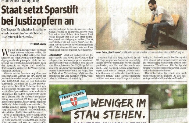 Kurier 21072012 Staat setzt Sparstift bei Justizopfern an 1228x986pix