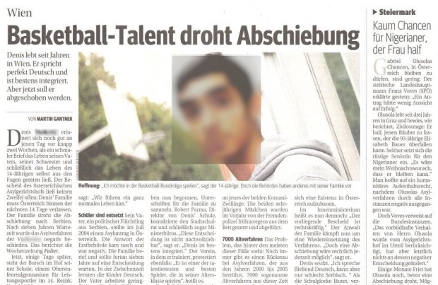 Kurier-30112011-Basketball-Talent-droht-Abschiebung-komppix